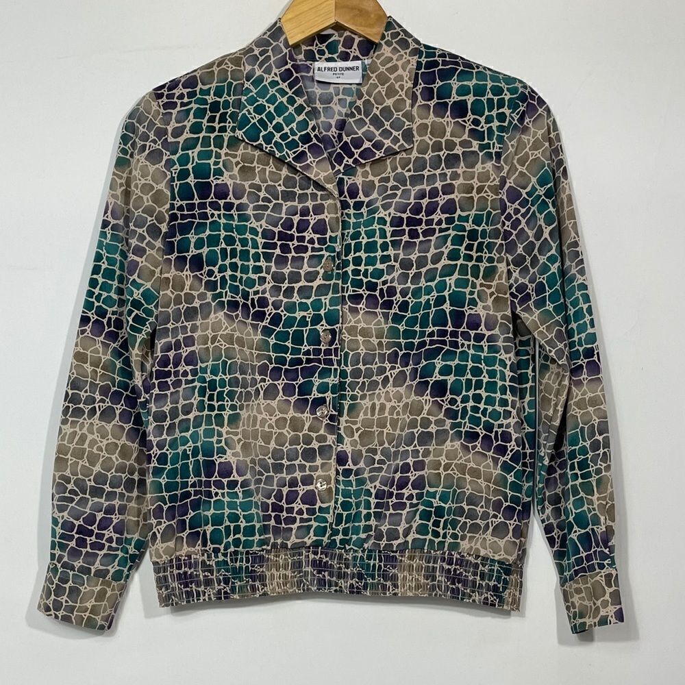 Alfred Dunner Pullover Button up Blouse - Picture 2 of 16
